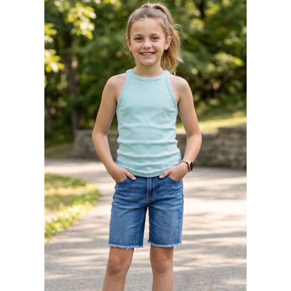 New Gap Kids Ribbed High Neck Tank Top Girl's Size 12-13 XL